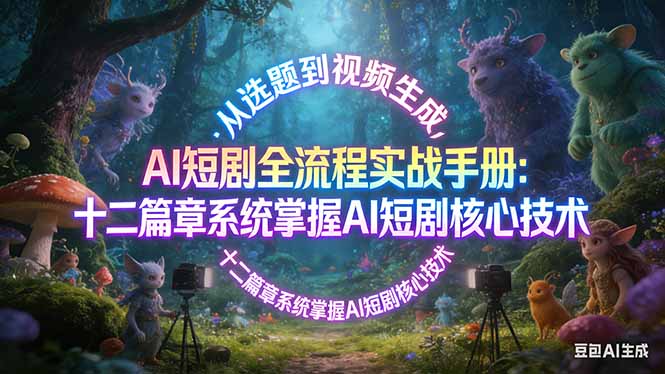 AI 短剧全流程实战手册：从选题到视频生成，十二篇章系统掌握 AI 短剧核心技术-皮皮网创