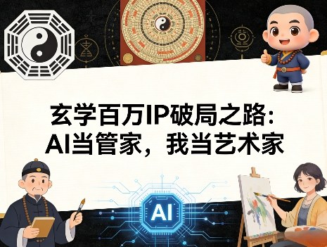 玄学百万IP破局之路：AI当管家，我当艺术家-云推网创项目库