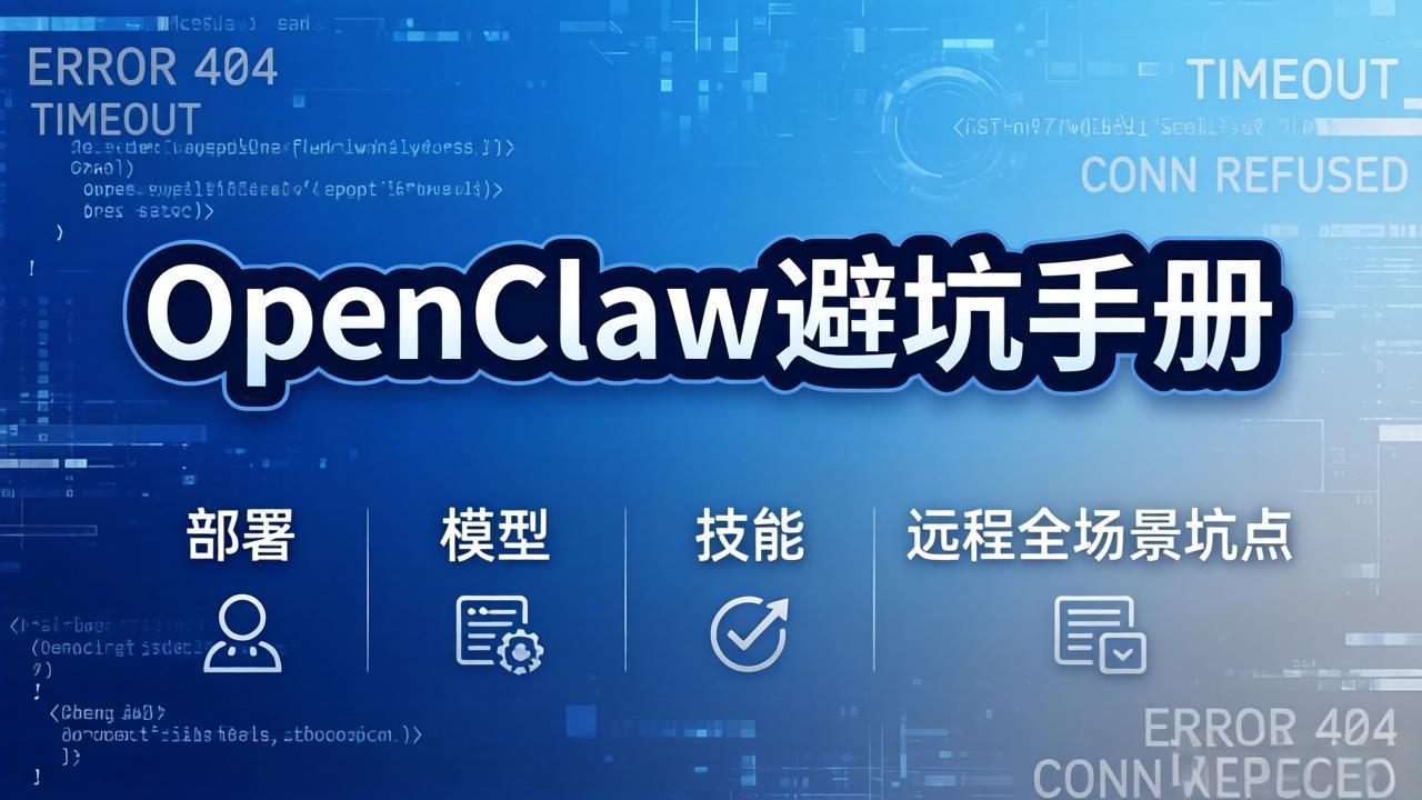 OpenClaw避坑手册：部署+模型+技能+远程全场景坑点，一次性给你说全，少走弯路-我爱发帖