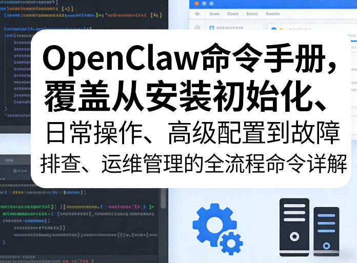 OpenClaw命令手册，覆盖从安装初始化、日常操作、高级配置到故障排查、运维管理的全流程命令详解-我爱发帖