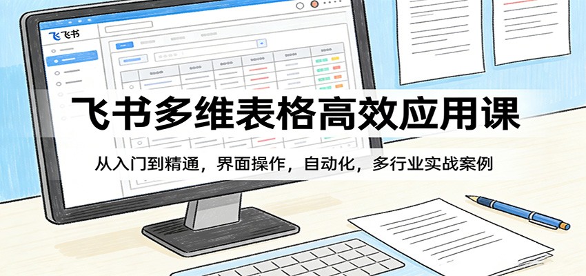 飞书多维表格高效应用课：从入门到精通，界面操作，自动化，多行业实战案例-我爱发帖