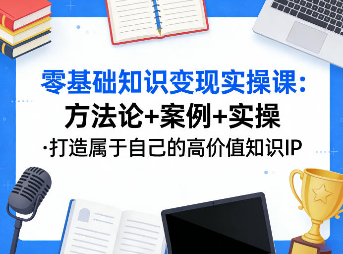 零基础知识变现实操课，方法论+案例+实操，打造属于自己的高价值知识IP-皮皮网创
