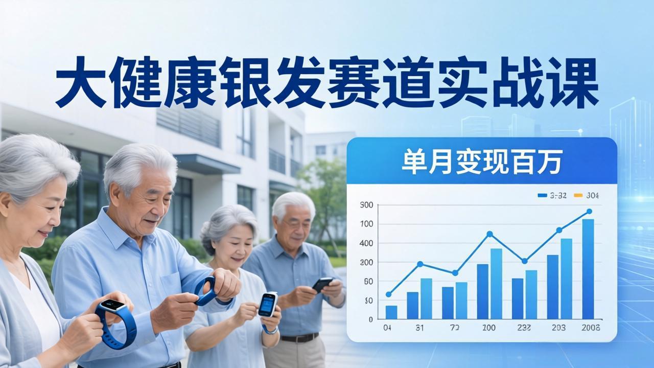 大健康银发赛道实战课:拆解视频号线索型 IP 单月变现百万逻辑,教你精准获客高效变现-我爱发帖