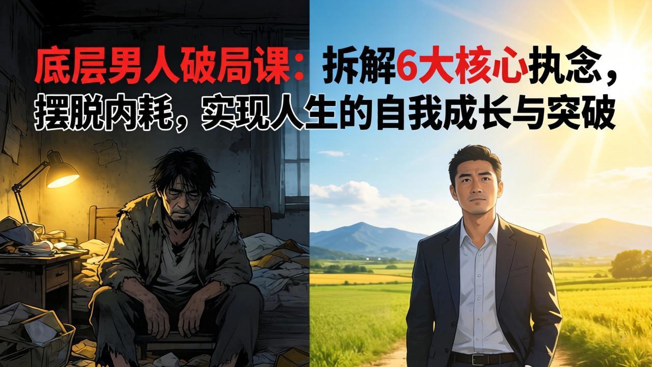 付费文章：底层男人破局课：拆解 6 大核心执念，摆脱内耗，实现人生的自我成长与突破-我爱发帖