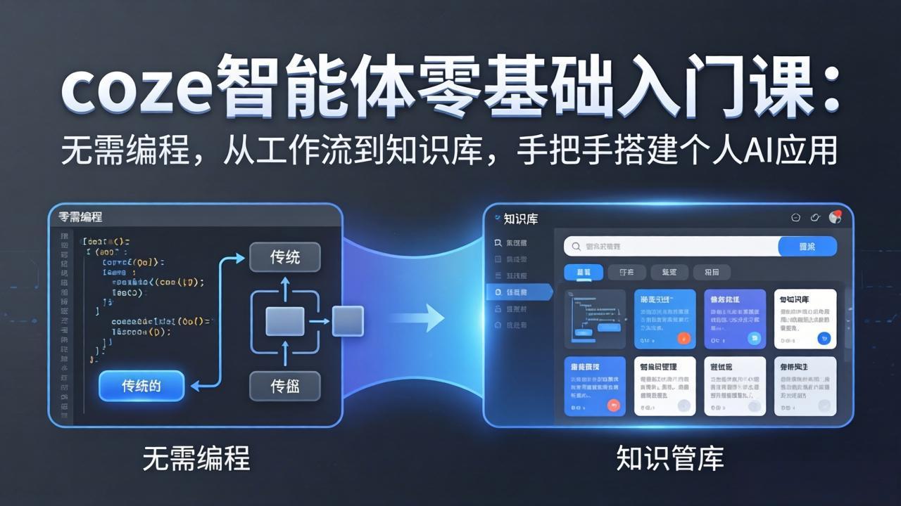 coze智能体零基础入门课：无需编程，从工作流到知识库，手把手搭建个人AI应用-我爱发帖