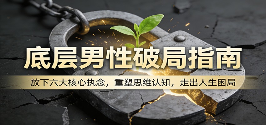 底层男性破局指南：放下六大核心执念，重塑思维认知，走出人生困局-吾爱自习网