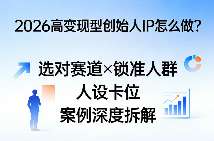 2026高变现型创始人IP怎么做?选对赛道×锁准人群×人设卡位×案例深度拆解-吾爱自习网