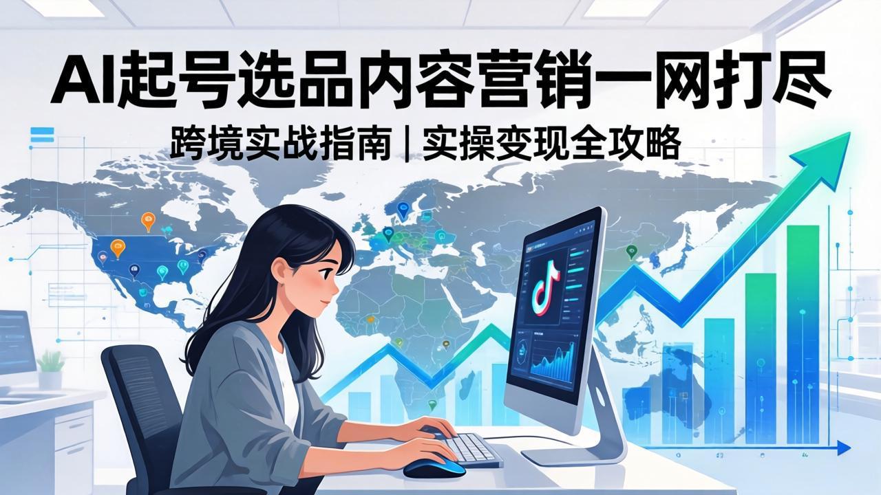 2026 TikTok 跨境AI实操：从零基础到变现全流程，AI起号选品内容营销一网打尽-我爱发帖