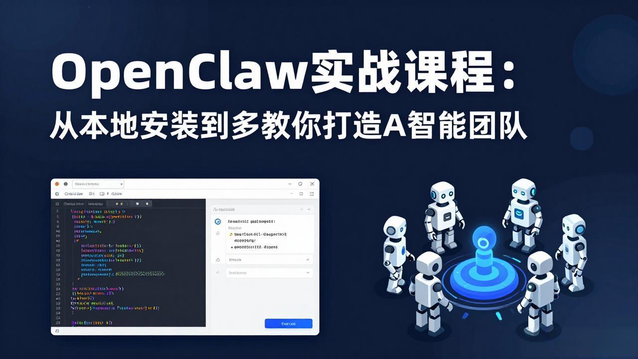 OpenClaw实战课程：从本地安装到多Agent协同，手把手教你打造AI智能团队-我爱发帖