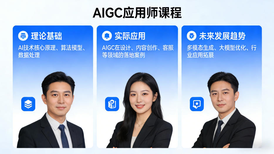 AIGC应用师课程，覆盖了AI技术的理论基础、实际应用、以及未来发展趋势-吾爱自习网