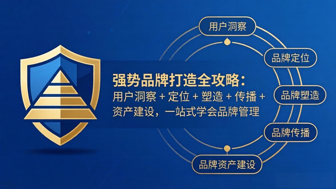 强势品牌打造全攻略：用户洞察 + 定位 + 塑造 + 传播 + 资产建设，一站式学会品牌管理福星网赚创业资源-网赚项目-副业赚钱-互联网创业-资源整合福星网赚资源