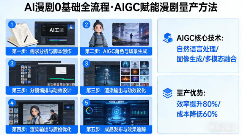 AI漫剧0基础全流程，快速掌握AIGC赋能的漫剧量产方法福星网赚创业资源-网赚项目-副业赚钱-互联网创业-资源整合福星网赚资源