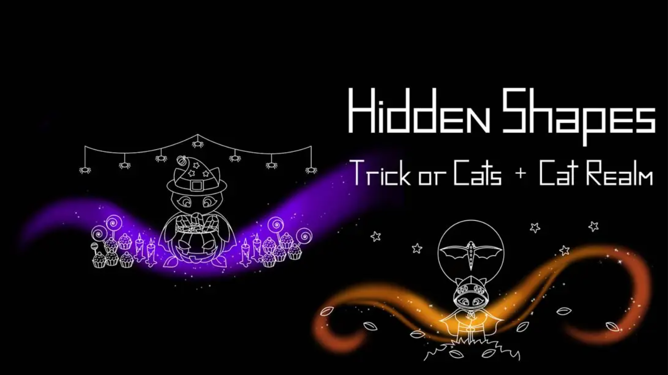 【美版】隐藏形状:猫界+捣蛋猫 Hidden Shapes: Cat Realm + Trick Or Cats 英语-吾爱自习网
