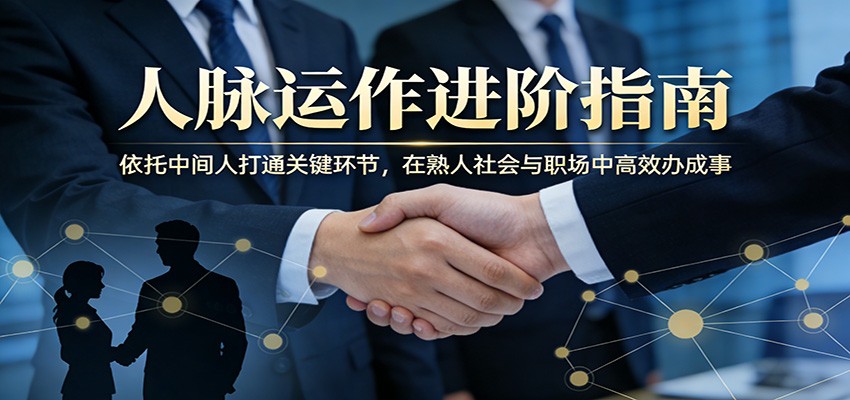 付费文章:人脉运作进阶指南,依托中间人打通关键环节,在熟人社会与职场中高效办成事-吾爱自习网