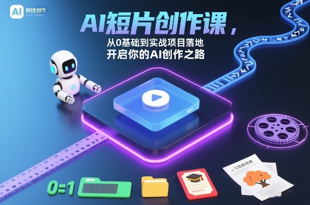 AI短片创作课，从0基础到实战项目落地，开启你的AI创作之路(更新0411)-我爱发帖