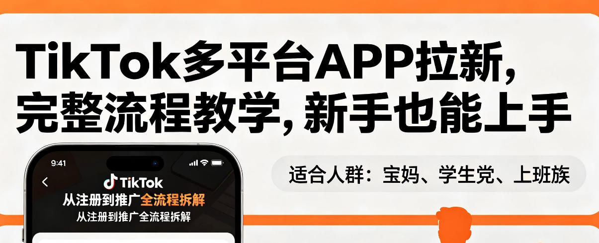 TikTok多平台APP拉新，完整流程教学，新手也能上手，轻松出海搞美金-我爱发帖