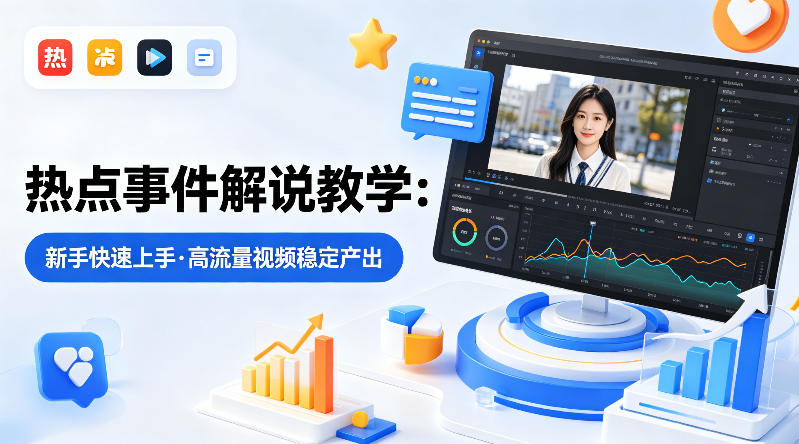 某大V的热点事件解说教学，新手也能快速上手，稳定产出高流量解说视频-我爱发帖