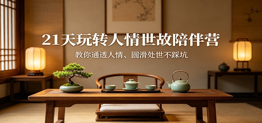21天玩转人情世故陪伴营：教你通透人情、圆滑处世不踩坑-吾爱自习网