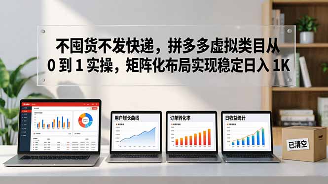 不囤货不发快递，拼多多虚拟类目从 0 到 1 实操，矩阵化布局实现稳定日入 1K福星网赚创业资源-网赚项目-副业赚钱-互联网创业-资源整合福星网赚资源