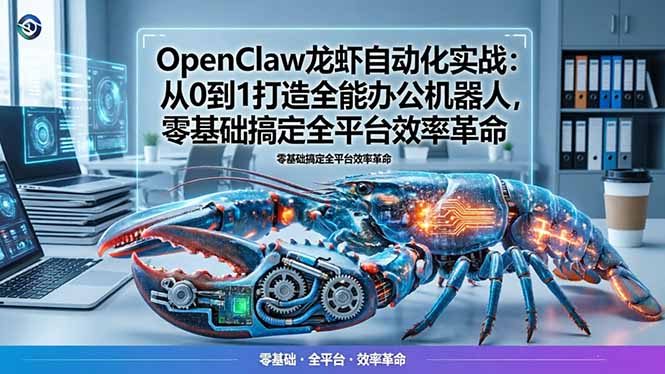 OpenClaw龙虾自动化实战：从0到1打造全能办公机器人，零基础搞定全平台效率革命-我爱发帖