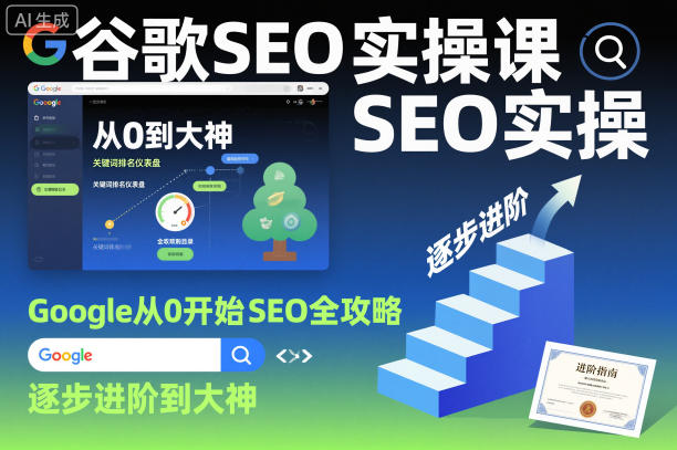 谷歌SEO实操课，Google从0开始SEO全攻略，逐步进阶到大神(更新26年)-我爱发帖