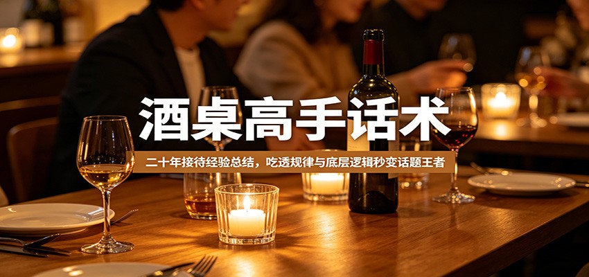 酒桌高手话术：二十年接待经验总结，吃透规律与底层逻辑秒变话题王者福星网赚创业资源-网赚项目-副业赚钱-互联网创业-资源整合福星网赚资源