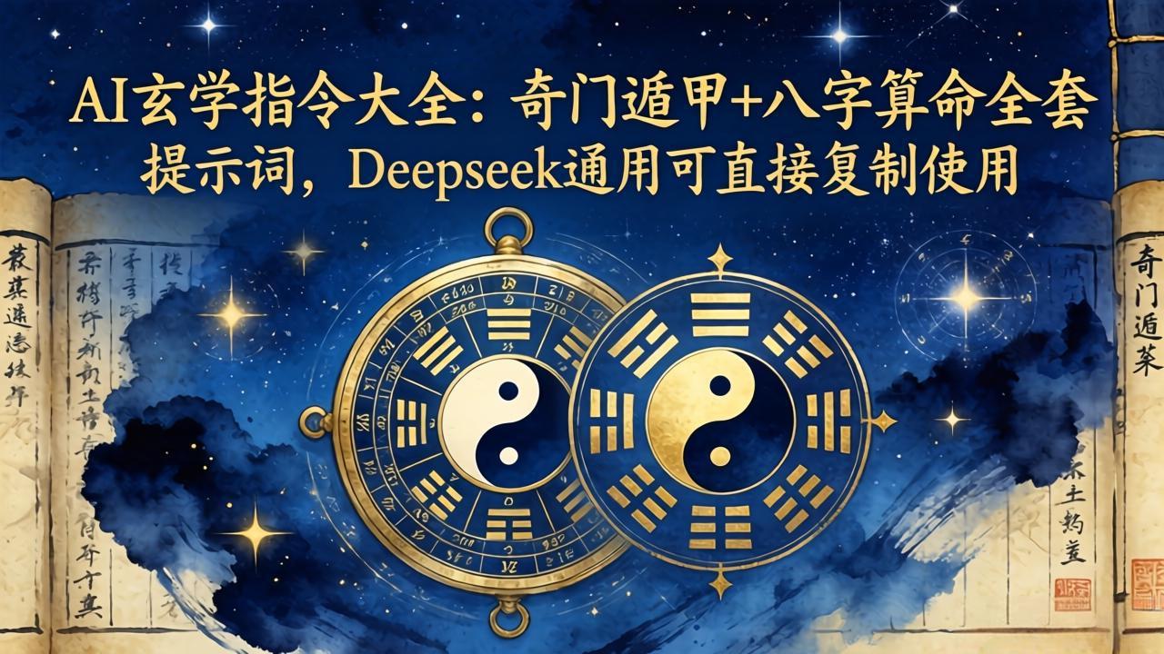 AI玄学指令大全：奇门遁甲+八字算命全套提示词，Deepseek通用可直接复制使用-小艾项目网