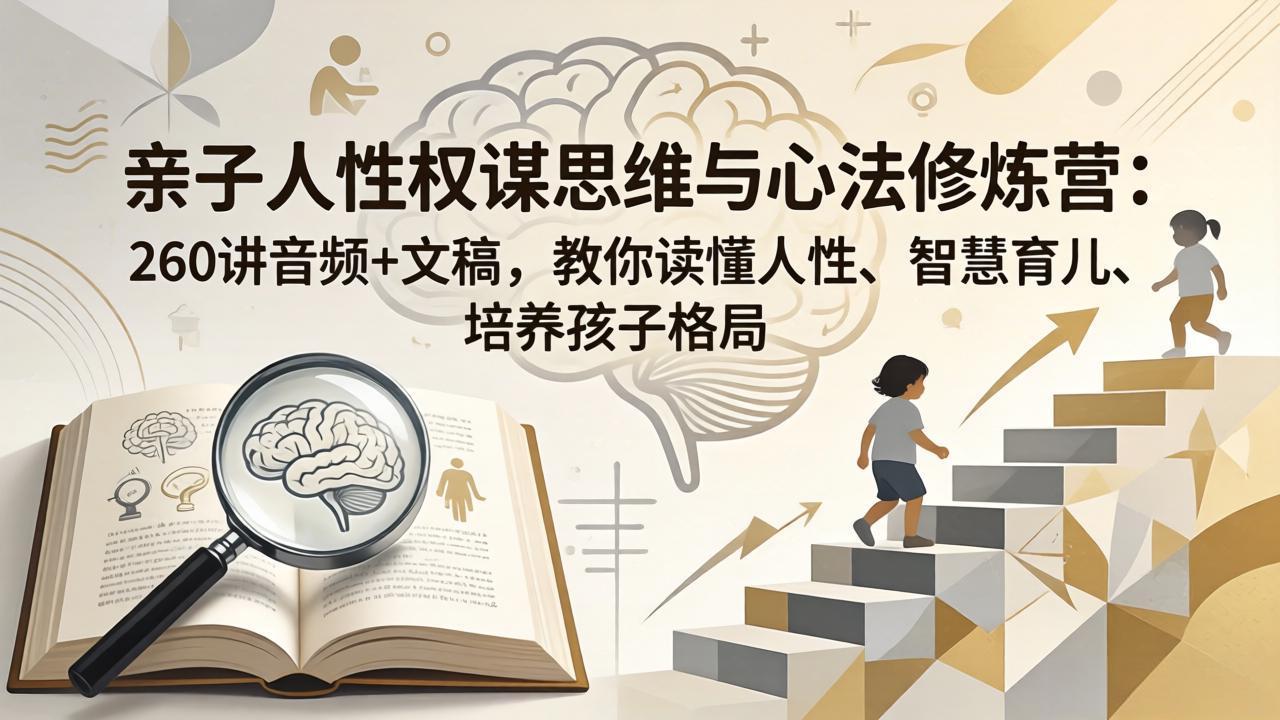 亲子人性权谋思维与心法修炼营：260讲音频+文稿，教你读懂人性、智慧育儿、培养孩子格局-奉壹网创