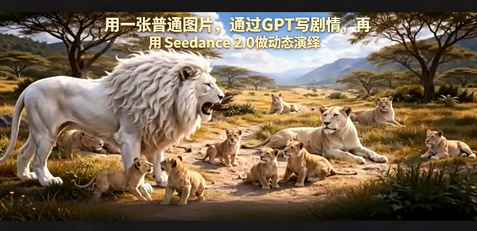 用一张普通图片，通过GPT写剧情，再用Seedance 2.0做动态演绎，居然能生成迪士尼风格搞笑动画-吾爱自习网