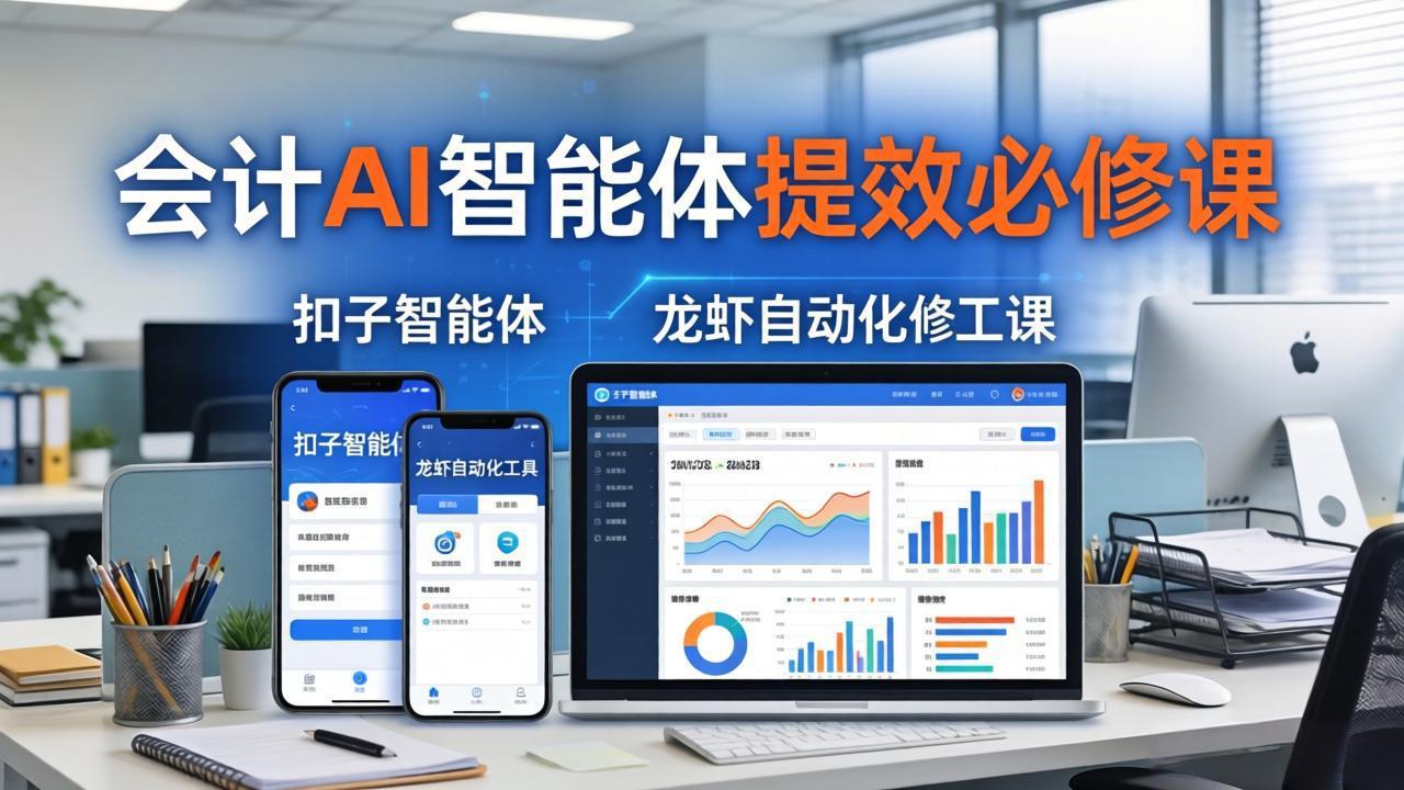 财务会计AI智能体提效必修课：扣子智能体+龙虾自动化+报表分析，一站式提升财务工作效率福星网赚创业资源-网赚项目-副业赚钱-互联网创业-资源整合福星网赚资源