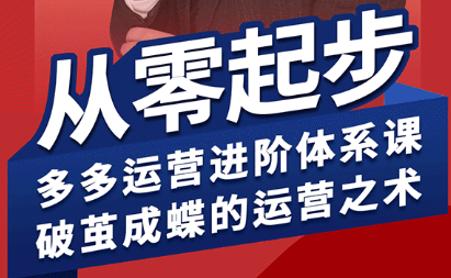 海神·拼多多运营进阶系统课(更新2026)-吾爱自习网