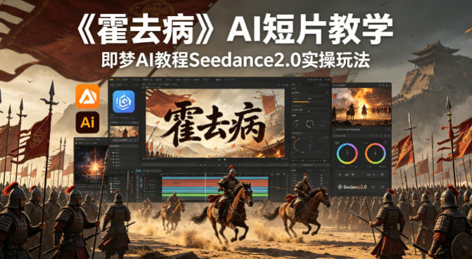 《霍去病》AI短片教学，即梦AI教程Seedance2.0实操玩法福星网赚创业资源-网赚项目-副业赚钱-互联网创业-资源整合福星网赚资源