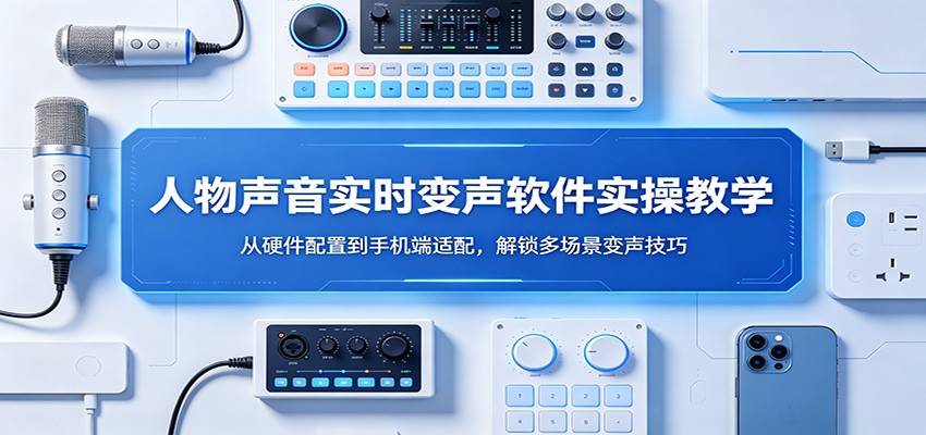 人物声音实时变声软件实操教学：从硬件配置到手机端适配，解锁多场景变声技巧-吾爱自习网