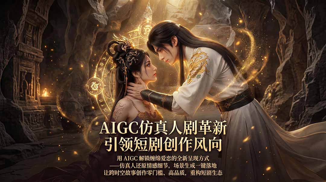 AIGC 仿真人短剧创作革新，解锁仙侠爱恋全新呈现，一键出高质场景，零门槛打造爆款剧集-我爱发帖