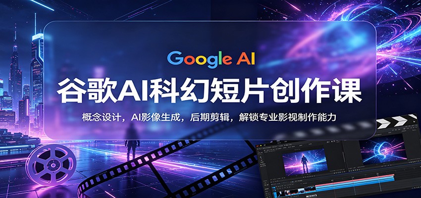谷歌AI科幻短片创作课：概念设计，AI影像生成，后期剪辑，解锁专业影视制作能力-吾爱自习网