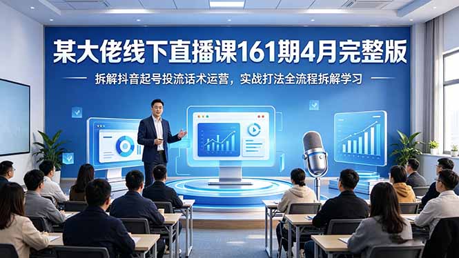 某大佬线下直播课161期4月完整版，拆解抖音起号投流话术运营，实战打法全流程拆解学习-旺仔资源库
