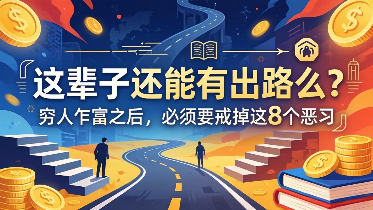关于人生两篇付费文章【这辈子还能有出路么？】【穷人乍富之后，必须要戒掉这8个恶习】-吾爱自习网