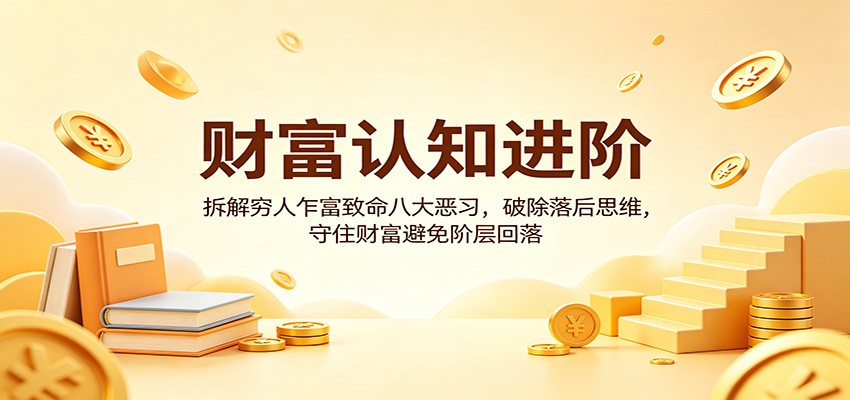 财富认知进阶：拆解穷人乍富致命八大恶习，破除落后思维，守住财富避免阶层回落-吾爱自习网