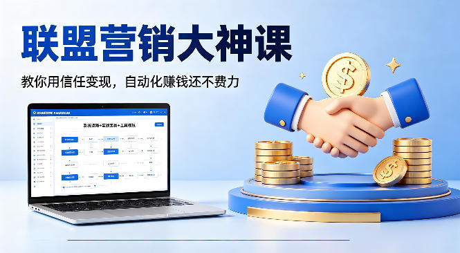 联盟营销大神课，教你用信任变现，自动化賺钱还不费力【原创双语字幕】-吾爱自习网