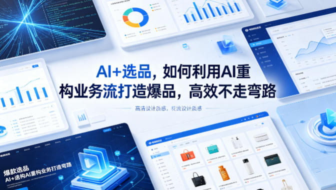 AI+选品，如何利用AI重构业务流打造爆品，高效不走弯路-吾爱自习网