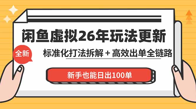 闲鱼虚拟从0到1系统化运营课程：标准化打法拆解 + 高效出单全链路教学，新手也能日出100单-吾爱自习网