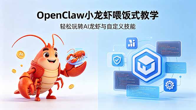 不用懂技术！OpenClaw小龙虾喂饭式教学，轻松玩转AI龙虾与自定义技能-我爱发帖