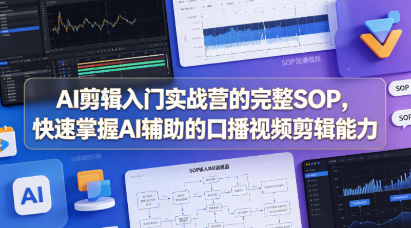 AI剪辑入门实战营的完整SOP，快速掌握AI辅助的口播视频剪辑能力-吾爱自习网