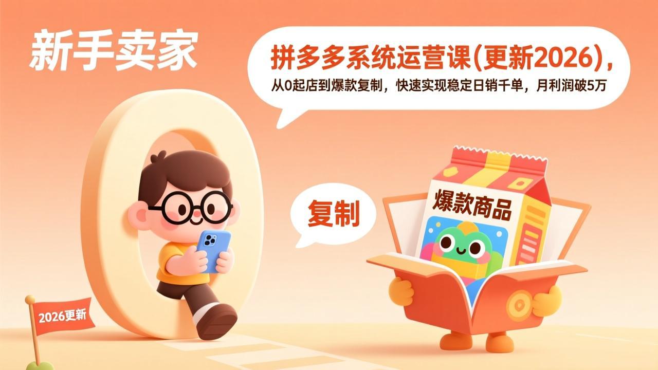 拼多多系统运营课(更新4月-我爱发帖