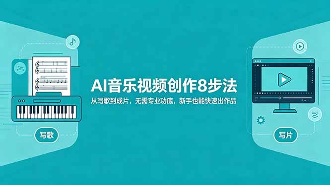 AI音乐视频创作8步法：从写歌到成片，无需专业功底，新手也能快速出作品-吾爱自习网