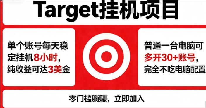 海外平台Target商品浏览曝光，24小时运行无需人工值守，日收益100美刀+电脑可多开【揭秘】-吾爱自习网