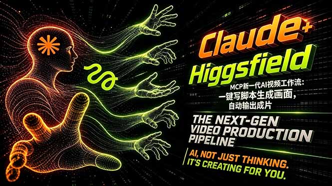 Claude+Higgsfield MCP新一代AI视频工作流：一键写脚本生成画面，自动输出成片-我爱发帖