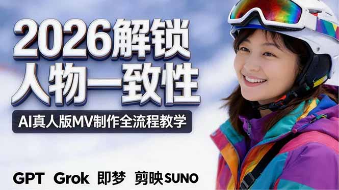 2026独创解锁人物一致性：AI真人版MV制作，不讲空话，不拼概念，全流程实操-吾爱自习网