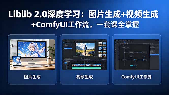 Liblib 2.0深度学习：图片生成+视频生成+ComfyUI工作流，一套课全掌握采购|汽车产业|汽车配件|机加工企业家交流社群中心