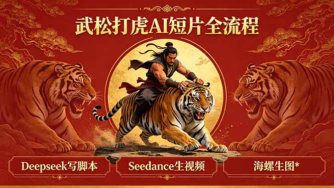 武松打虎AI短片全流程：Deepseek写脚本+Seedance生视频+海螺生图-吾爱自习网